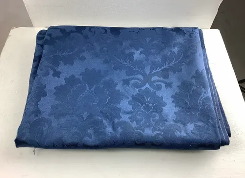 Royal blue embossed fabric 