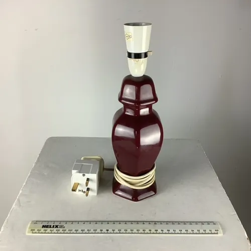 Dark Red/Burgundy Ceramic Lamp Base