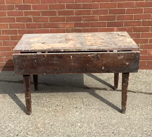 Period Aged Wooden Drop-leaf Table