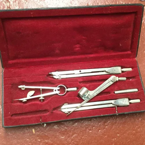 protractor set in black hard case