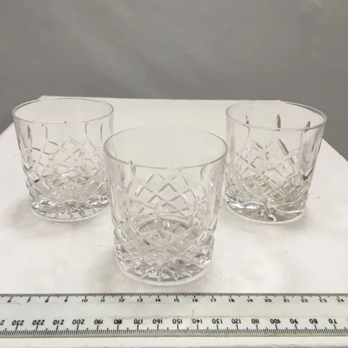 Set of 3 Cut Glass Crystal Whisky Glass 02