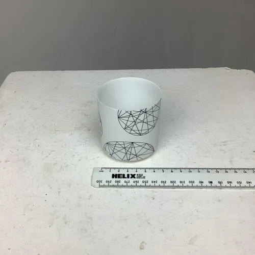White Circle Geometric Cup