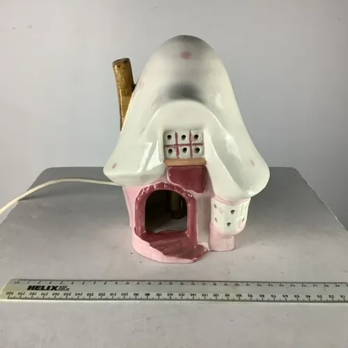 Pink Ceramic Mushroom House Lamp