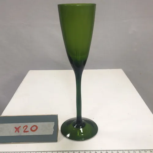 Green Champagne flute