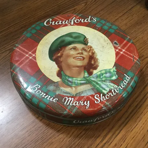 Period Circular Crawford’s Tartan Biscuit Tin