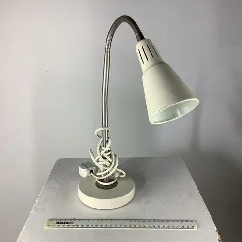 White and Silver Anglepoise Lamp