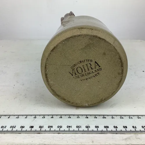Small 1920s Grey and Brown “Moria Pottery” Stoneware Flagon