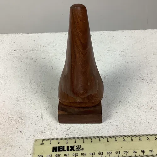 Carved Wood Glasses Holder / Nose and Mouth Ornament