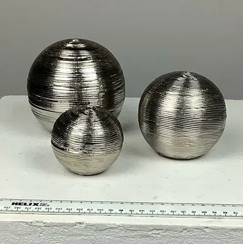 Three Silver Ball Ornaments