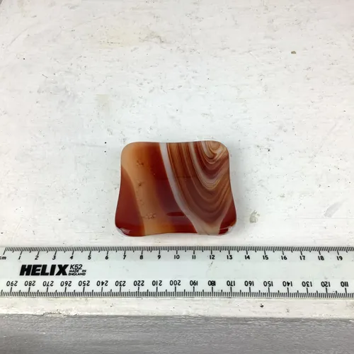 Small Red/Orange Square Glass Plate
