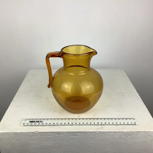 Yellow/Brown Glass Jug