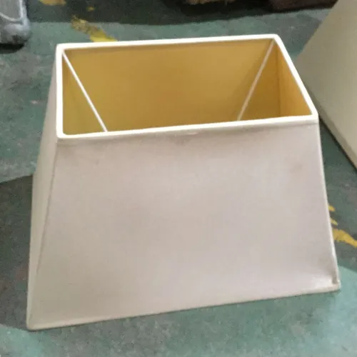 Small white rectangular lampshade