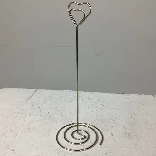 Silver Heart Shaped Card / Place Holder