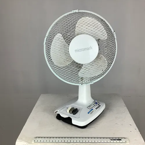 White Plastic Micromark electric desk fan
