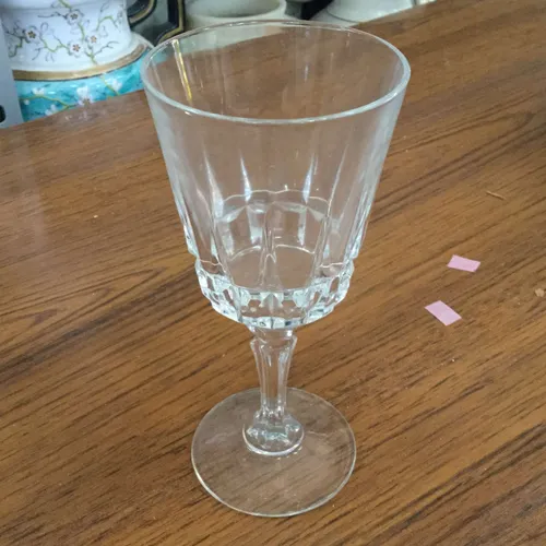 Cut Glass Stemmed Wine Glass 2