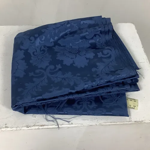 Dark Blue Patterned Curtain