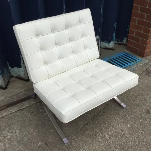 White Barcelona Chair