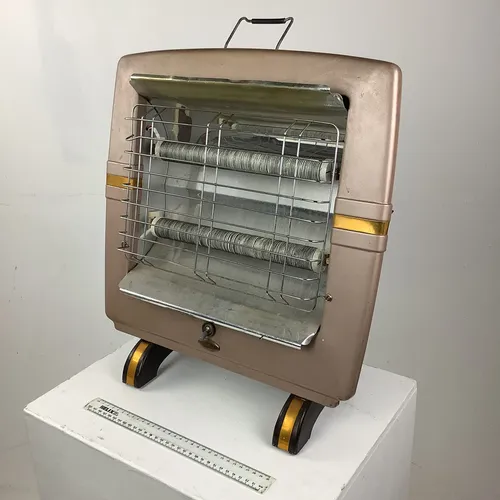 Brown and Gold Belling Countess 1950s / 1960s 2 Bar Electric Fire Heater