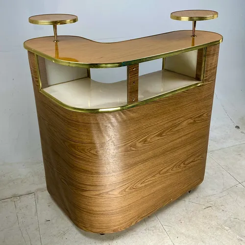 Vinyl Wood Effect and Glass Drink Bar / Cabinet