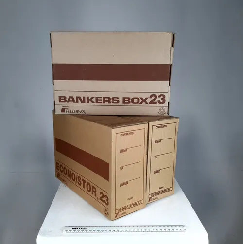 Brown Card Bankers Transfer File Box