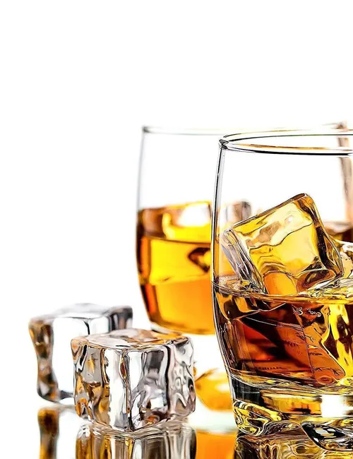 Red Lidded Ice Bucket with Quantity of Prop Fake Ice