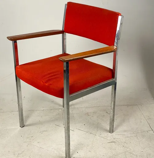 Period orange office desk chair (4 available)