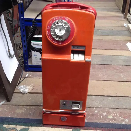 1970s Orange / Red GPO Payphone / Telephone
