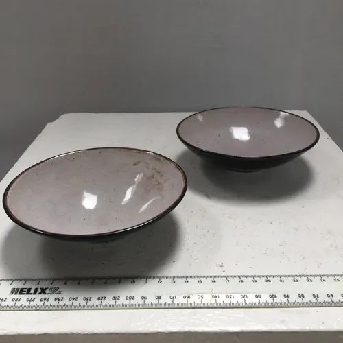 Shallow Brown and Cream Bowl