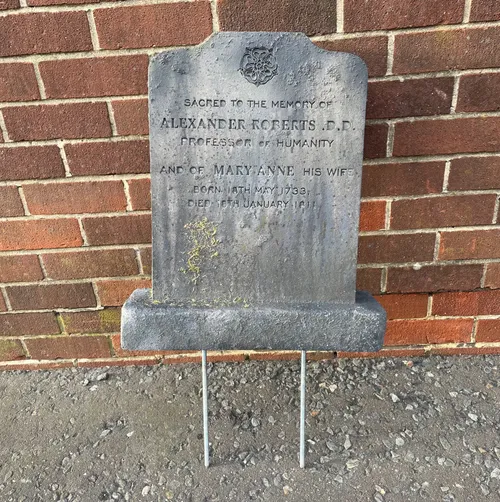 Fake white gravestone Alexander Roberts H56cm W48.5 D15cm