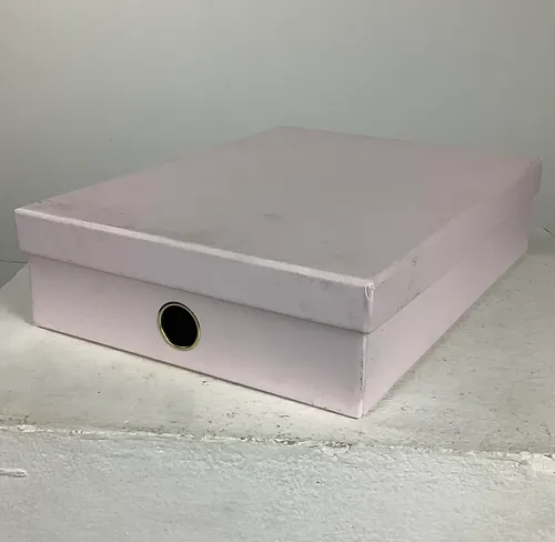 Pastel Pink Card Document File Box (2 Available)