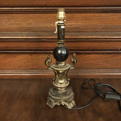 Marble and Brass Table Lamp
