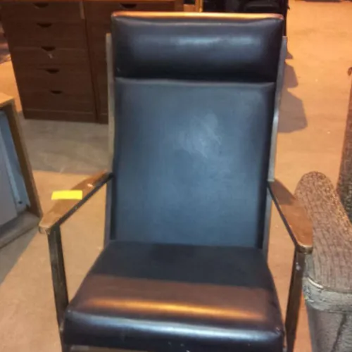 Black vinyl rocking chair