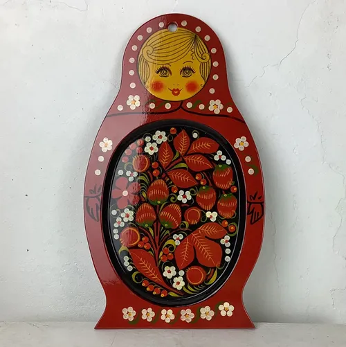 Khohloma Russian Doll Painted Chopping Board
