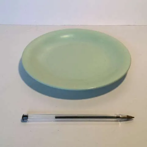 pale green melamine circular side plate