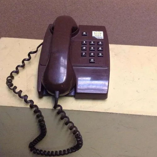 brown BT push button corded telephone