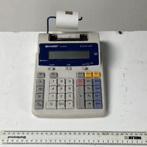 Sharp EL- 1801C 2 colour print calculator 