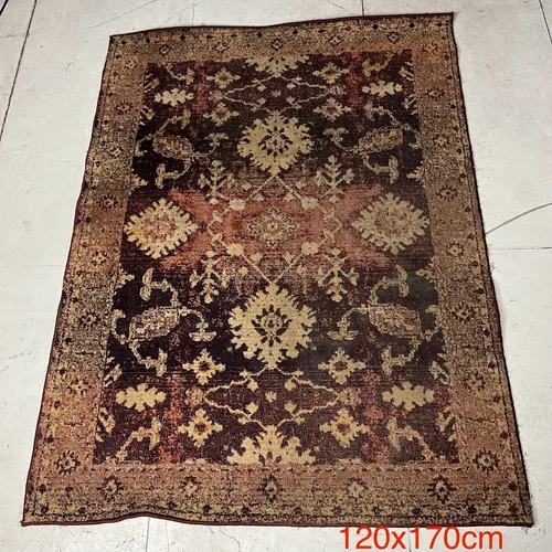 Gold and Burgundy Rug