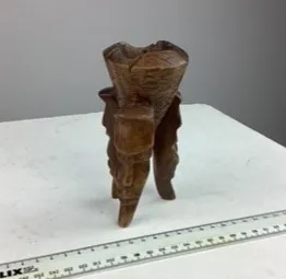 Wooden Three Faced Tripod Candle Holder