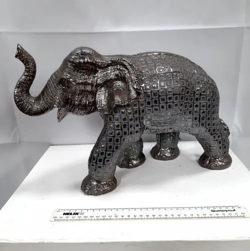 Silver elephant ornament