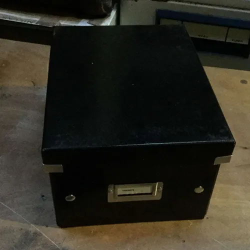 Black carboard document box