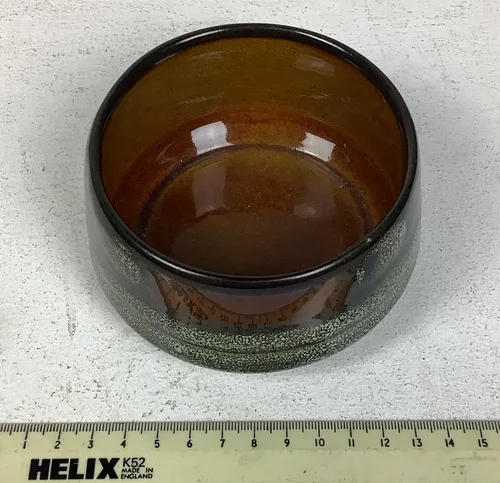 Brown and Green Speckled Ceramic Bowl / Ash Tray