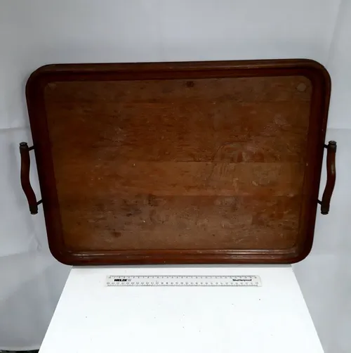 Wooden tray with handles 