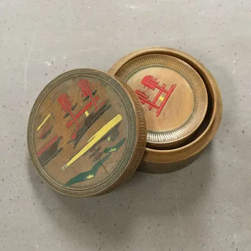 Japanese coaster set in wooden box