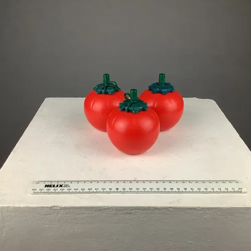 Red plastic tomato sauce bottle