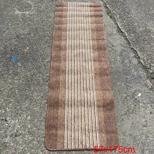 Beige/Brown Striped Floor Runner