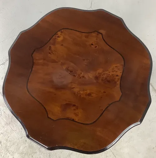 Mahogany side table with varnished top