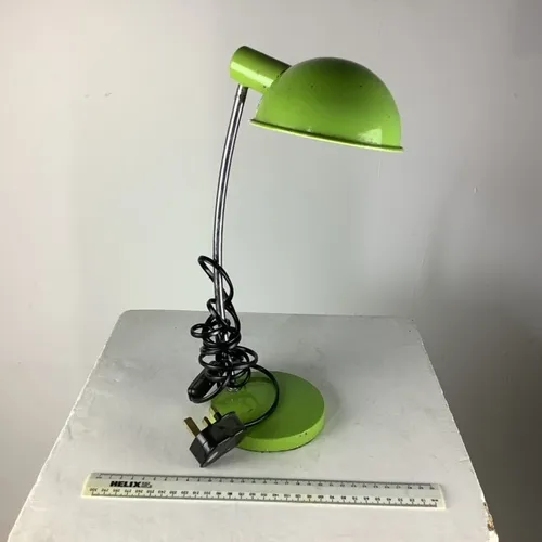 Green and Silver Anglepoise Lamp