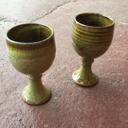 handmade ceramic goblet