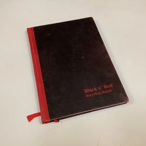 Black and Red Ruled Notebook
