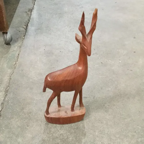 Wooden Stag Deer / Antelope Ornament 